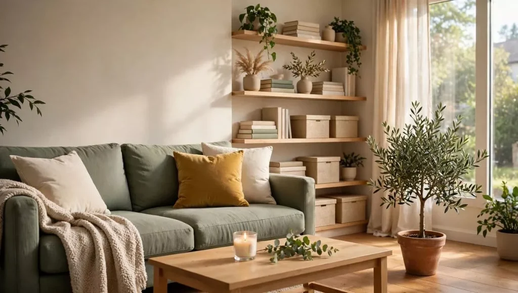 Celebrate Your Progress and Enjoy Your New Space cozy decluttered living room styling
