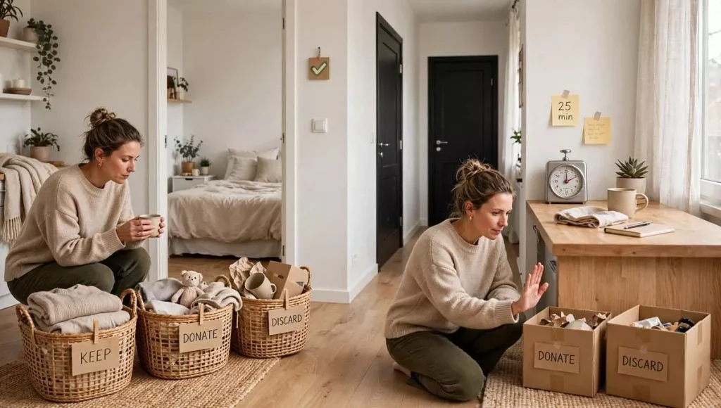 Keep Donate Discard declutter decision system